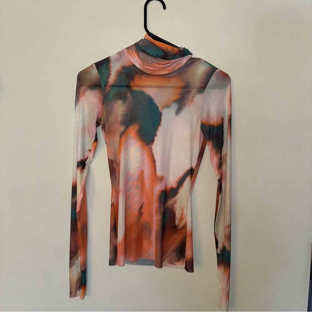 Multicolor Mesh Women's Top